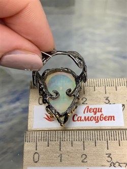 *Кольцо р.18 Опал Эфиопия АРТ 49003 (ВЕС 8,87 Г) - фото 214254