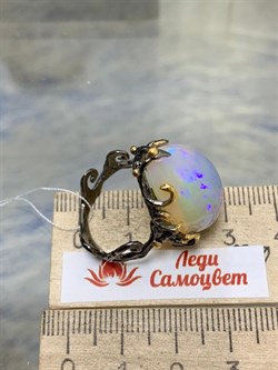 *Кольцо р.18 Опал Эфиопия АРТ 49003 (ВЕС 8,87 Г) - фото 214257