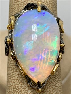 *Кольцо р.18 Опал Эфиопия АРТ 49003 (ВЕС 8,87 Г) - фото 214259