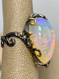 *Кольцо р.18 Опал Эфиопия АРТ 49003 (ВЕС 8,87 Г) - фото 214261