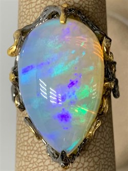 *Кольцо р.18 Опал Эфиопия АРТ 49003 (ВЕС 8,87 Г) - фото 214263