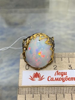 *Кольцо р.18 Опал Эфиопия АРТ 49028 (ВЕС 13,89 Г) - фото 214271