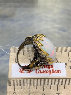 *Кольцо р.18 Опал Эфиопия АРТ 49028 (ВЕС 13,89 Г) - фото 214272