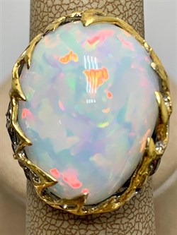 *Кольцо р.18 Опал Эфиопия АРТ 49028 (ВЕС 13,89 Г) - фото 214278