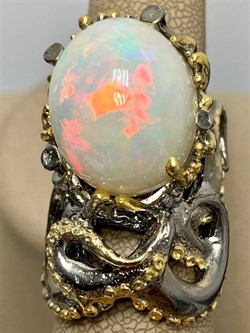 *Кольцо р.18 Опал Эфиопия АРТ 49158 (ВЕС 24,12 Г) - фото 214292