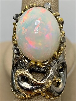 *Кольцо р.18 Опал Эфиопия АРТ 49158 (ВЕС 24,12 Г) - фото 214295