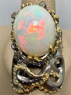 *Кольцо р.18 Опал Эфиопия АРТ 49158 (ВЕС 24,12 Г) - фото 214296