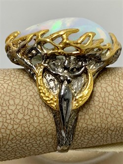 *Кольцо р.18 Опал Эфиопия АРТ 49459 (ВЕС 13,41 Г) - фото 214328