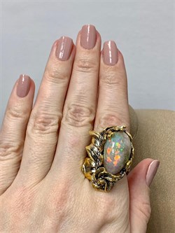 *Кольцо р.18 Опал Эфиопия АРТ 53015 (ВЕС 16,81 Г) - фото 214333