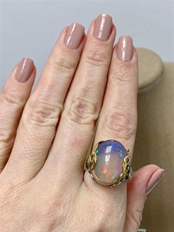 *Кольцо р.18 Опал Эфиопия АРТ 53317 (ВЕС 8,61 Г) - фото 214354