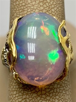 *Кольцо р.18 Опал Эфиопия АРТ 53317 (ВЕС 8,61 Г) - фото 214359