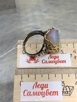 *Кольцо р.18 Опал Эфиопия АРТ 53317 (ВЕС 8,61 Г) - фото 214362