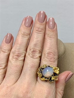 *Кольцо р.18 Опал Эфиопия АРТ 60128 (ВЕС 8,64 Г) - фото 214377