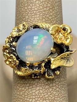 *Кольцо р.18 Опал Эфиопия АРТ 60128 (ВЕС 8,64 Г) - фото 214379