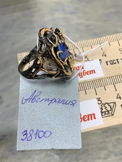 *Кольцо р.18 Синий Опал Австралия АРТ 38100 ВЕС 13,9 Г - фото 214411