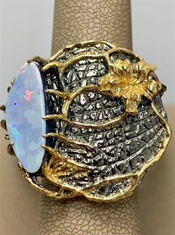 *Кольцо р.18,25 Голубой Опал Австралия АРТ 36132 (ВЕС 19,65 Г) - фото 214432 *Кольцо р.18,25 Голубой Опал Австралия АРТ 36132 (ВЕС 19,65 Г) - фото 214432