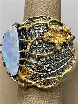 *Кольцо р.18,25 Голубой Опал Австралия АРТ 36132 (ВЕС 19,65 Г) - фото 214435 *Кольцо р.18,25 Голубой Опал Австралия АРТ 36132 (ВЕС 19,65 Г) - фото 214435