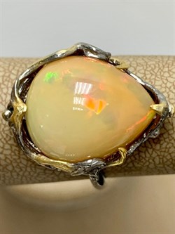 *Кольцо р.18,25 Опал Эфиопия АРТ 38782 (ВЕС 7,26 Г) - фото 214442