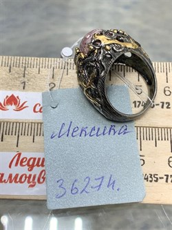 *Кольцо р.18,5 Опал Мексика АРТ 36274 (ВЕС 13,31 Г) - фото 214472