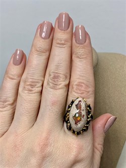 *Кольцо р.18,5 Опал Мексика АРТ 50244 (ВЕС 8,77 Г) - фото 214485