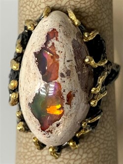 *Кольцо р.18,5 Опал Мексика АРТ 50244 (ВЕС 8,77 Г) - фото 214488