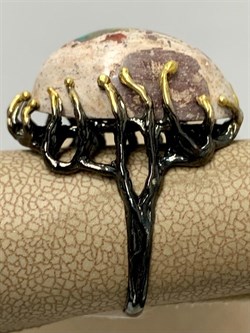 *Кольцо р.18,5 Опал Мексика АРТ 50244 (ВЕС 8,77 Г) - фото 214489