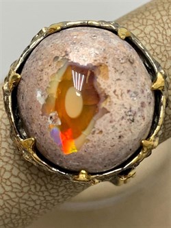 *Кольцо р.18,5 Опал Мексика АРТ 53361 (ВЕС 13,77 Г) - фото 214499