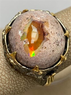 *Кольцо р.18,5 Опал Мексика АРТ 53361 (ВЕС 13,77 Г) - фото 214501