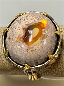 *Кольцо р.18,5 Опал Мексика АРТ 53361 (ВЕС 13,77 Г) - фото 214502