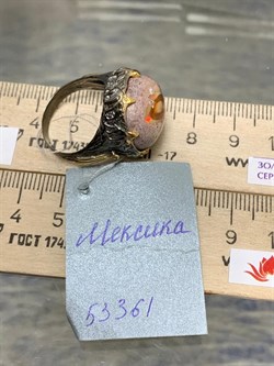 *Кольцо р.18,5 Опал Мексика АРТ 53361 (ВЕС 13,77 Г) - фото 214508
