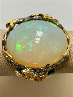*Кольцо р.18,5 Опал Эфиопия АРТ 36268 (ВЕС 19,51 Г) - фото 214514