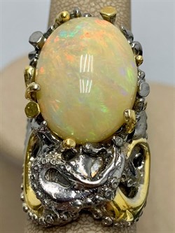 *Кольцо р.18,5 Опал Эфиопия АРТ 42734 (ВЕС 26,40 Г) - фото 214539