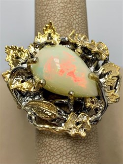 *Кольцо р.18,5 Опал Эфиопия АРТ 43772 (ВЕС 20,66 Г) - фото 214548