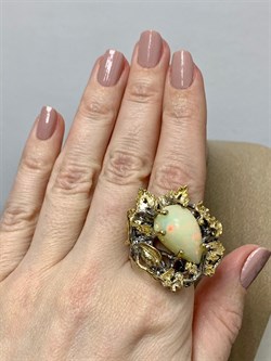 *Кольцо р.18,5 Опал Эфиопия АРТ 43772 (ВЕС 20,66 Г) - фото 214549