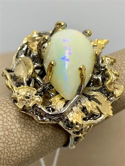 *Кольцо р.18,5 Опал Эфиопия АРТ 43772 (ВЕС 20,66 Г) - фото 214552