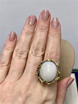 *Кольцо р.18,5 Опал Эфиопия АРТ 43783 (ВЕС 17,45 Г) - фото 214562