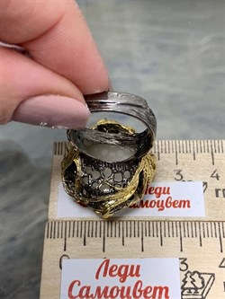 *Кольцо р.18,5 Опал Эфиопия АРТ 43783 (ВЕС 17,45 Г) - фото 214567