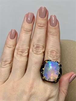 *Кольцо р.18,5 Опал Эфиопия АРТ 47524 (ВЕС 15,05 Г) - фото 214574