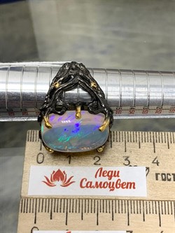 *Кольцо р.18,5 Опал Эфиопия АРТ 47524 (ВЕС 15,05 Г) - фото 214576