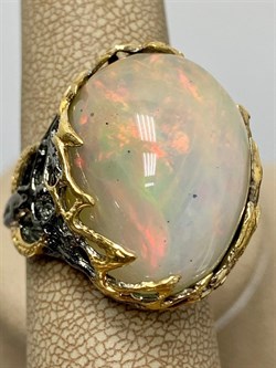 *Кольцо р.18,5 Опал Эфиопия АРТ 49018 (ВЕС 15,63 Г) - фото 214596