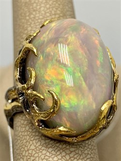 *Кольцо р.18,5 Опал Эфиопия АРТ 49044 (ВЕС 20,66 Г) - фото 214607
