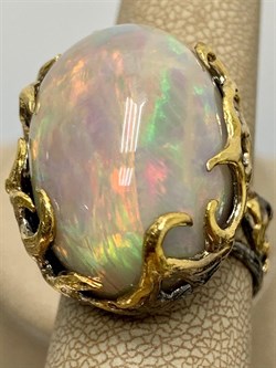 *Кольцо р.18,5 Опал Эфиопия АРТ 49044 (ВЕС 20,66 Г) - фото 214608