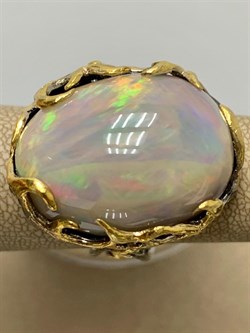 *Кольцо р.18,5 Опал Эфиопия АРТ 49044 (ВЕС 20,66 Г) - фото 214609