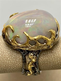 *Кольцо р.18,5 Опал Эфиопия АРТ 49044 (ВЕС 20,66 Г) - фото 214611