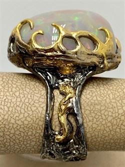 *Кольцо р.18,5 Опал Эфиопия АРТ 49044 (ВЕС 20,66 Г) - фото 214612