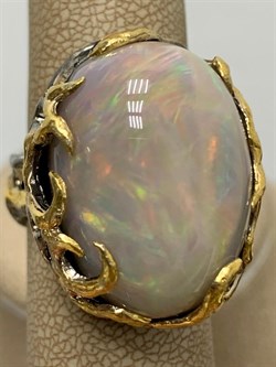 *Кольцо р.18,5 Опал Эфиопия АРТ 49044 (ВЕС 20,66 Г) - фото 214613