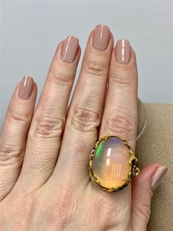 *Кольцо р.18,5 Опал Эфиопия АРТ 49115 (ВЕС 17,25 Г) - фото 214618