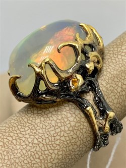 *Кольцо р.18,5 Опал Эфиопия АРТ 49115 (ВЕС 17,25 Г) - фото 214624