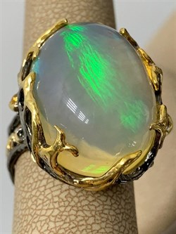 *Кольцо р.18,5 Опал Эфиопия АРТ 49115 (ВЕС 17,25 Г) - фото 214625