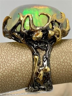 *Кольцо р.18,5 Опал Эфиопия АРТ 49115 (ВЕС 17,25 Г) - фото 214626